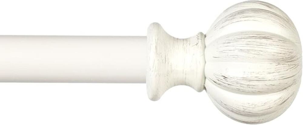 Kenney Rachel 5/8" Adjustable Curtain Rod 28 to 48 in Antique White